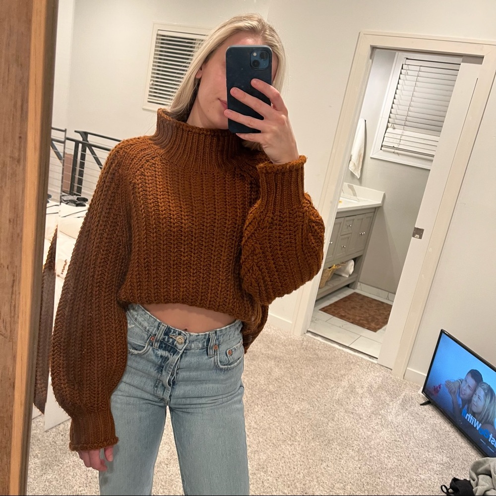 Burnt orange sweater